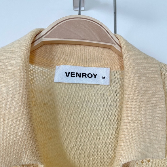 Venroy Knitted Contrast Stitch Short Sleeve Shirt - Picture 3 of 10